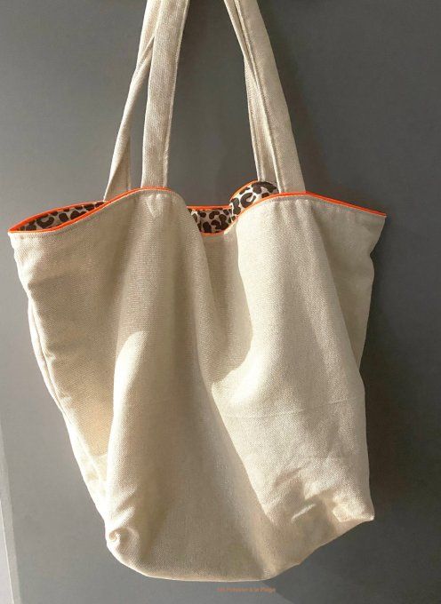 Grand sac lurex léopard